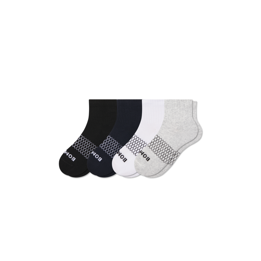 Youth Solids Quarter Sock 4-Pack - Daily Recovery Rotation
