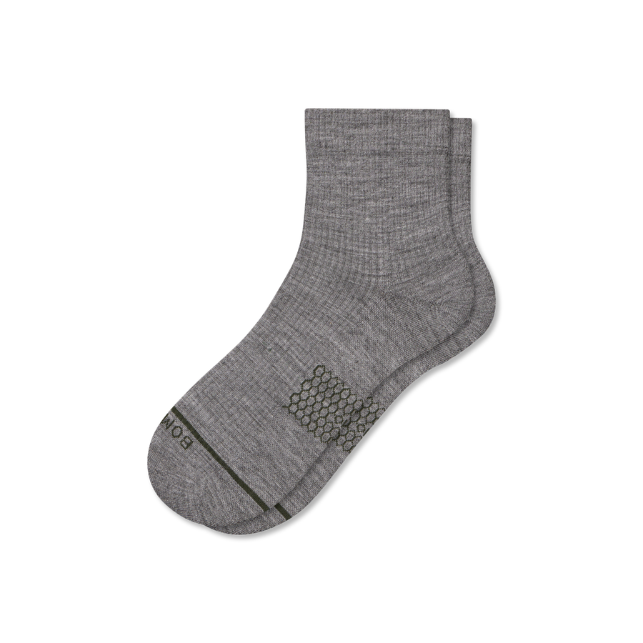 Men's Merino Wool Blend Modern Rib Quarter Socks - Steady Crew Wear