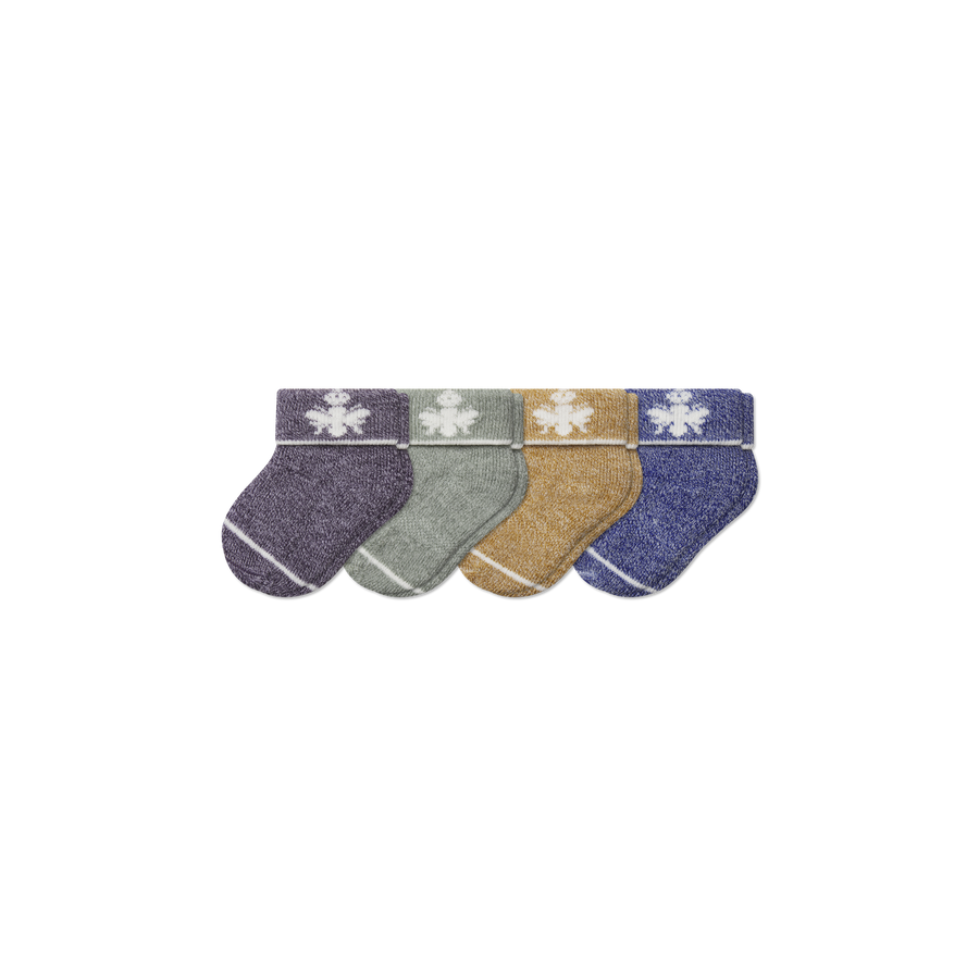 Baby Merino Wool Blend Calf Sock 4-Pack (0-6 Months) - Modern Hike Fit