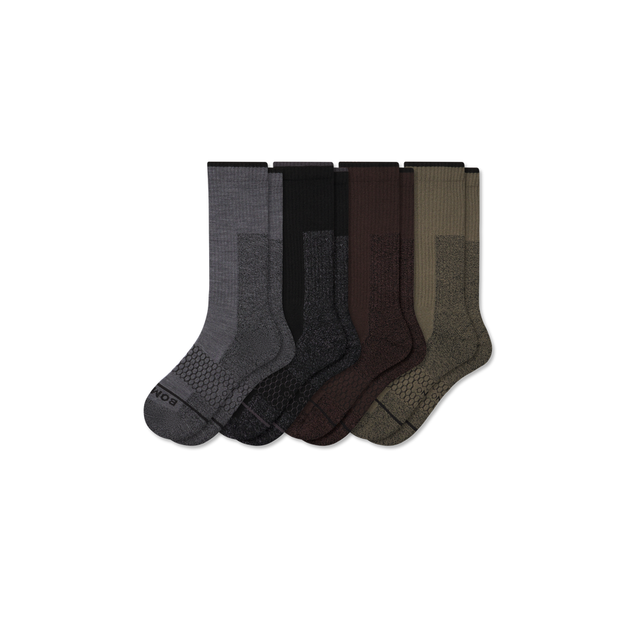 Women's Ultra Strong Merino Blend Calf Sock 4-Pack - Comfort Crew Rotation