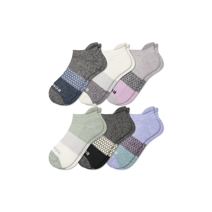 Youth Tri-Block Ankle Sock 6-Pack - Smooth Travel Wear