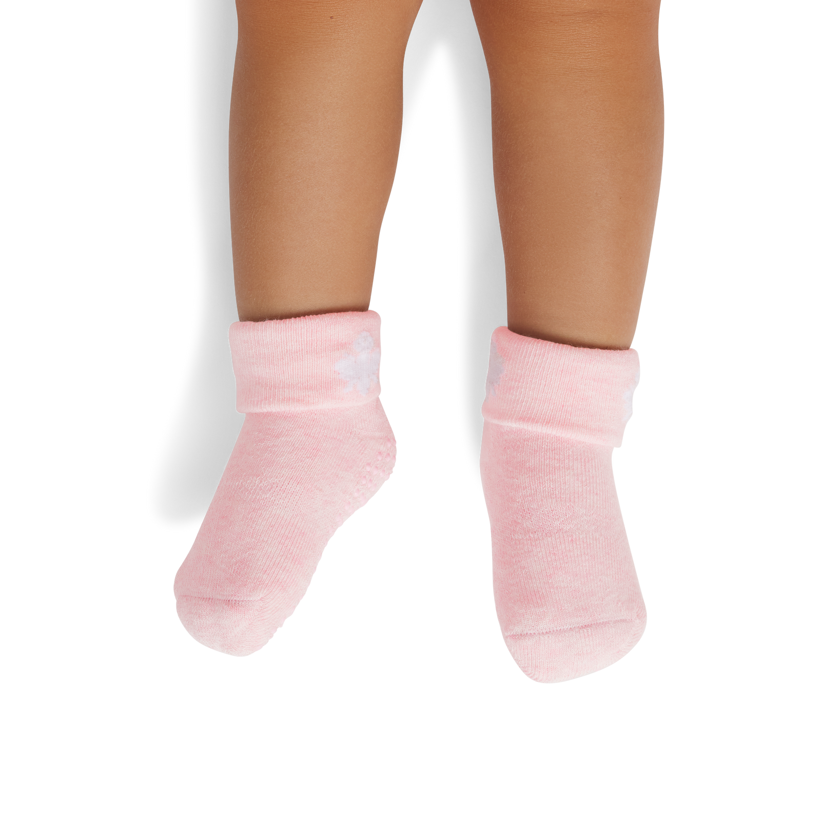 Baby Gripper Socks (6-12 Months) - baby pink htr BO1 [10373]