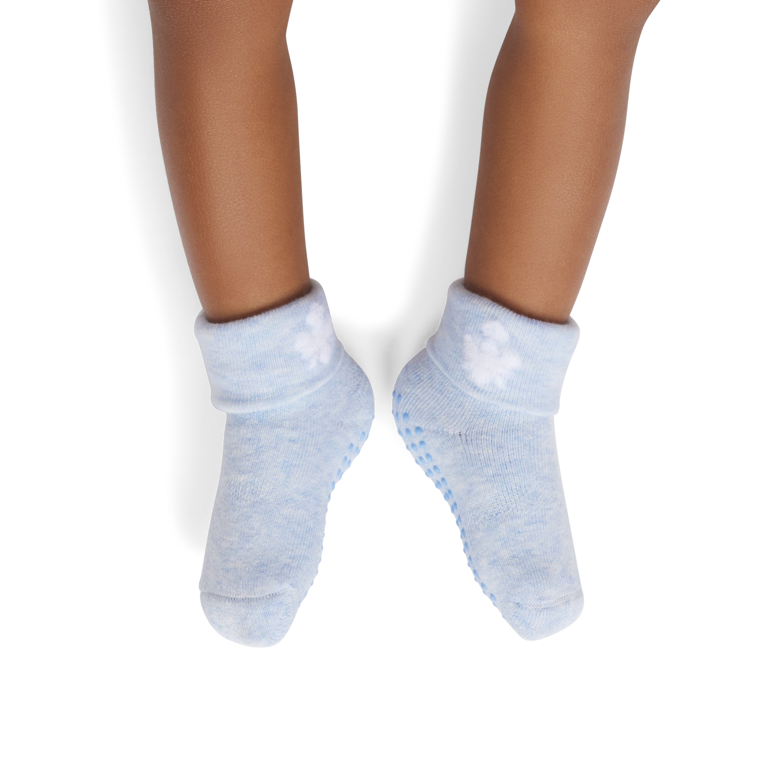 Baby Gripper Socks (6-12 Months) - sky whisper htr BO1 [10373]