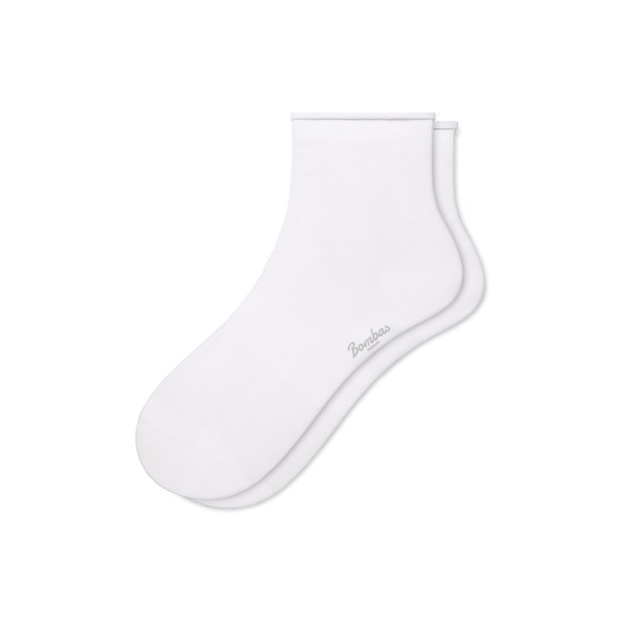 Women’s Roll Top Quarter Socks - Easy Court Rotation