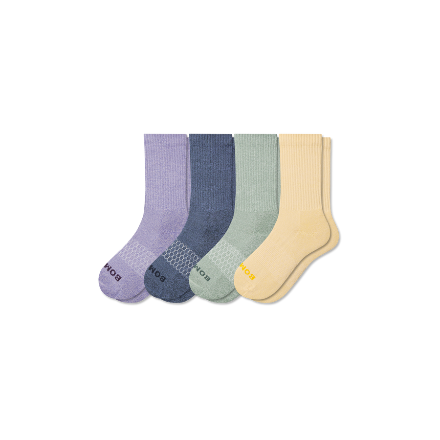 Youth Marl Calf Sock 4-Pack - Outdoor Ankle Cushion