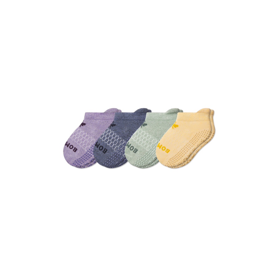 Toddler Marl Gripper Ankle Sock 4-Pack - Everyday No Show Pair