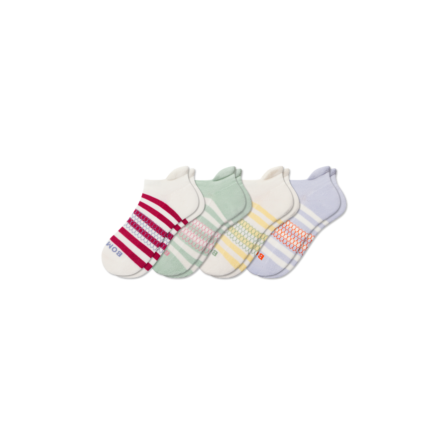 Youth Stripes Ankle Sock 4-Pack - Recovery Ready