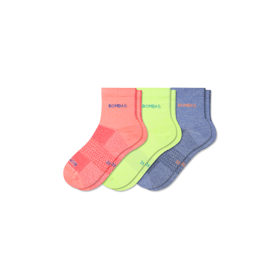 Women's UltraLite Sport Quarter Sock 3-Pack - Cozy School Rotation