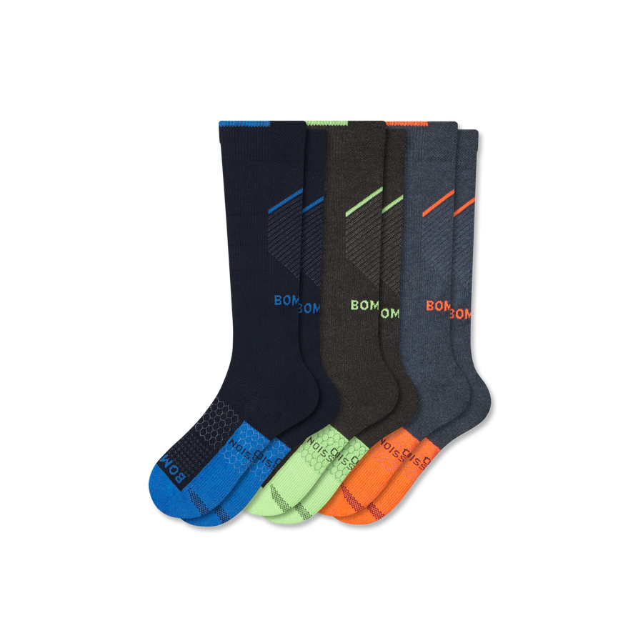 Men's Performance Compression Knee High Sock 3-Pack (20-30mmHg) - Dynamic Recovery Fit