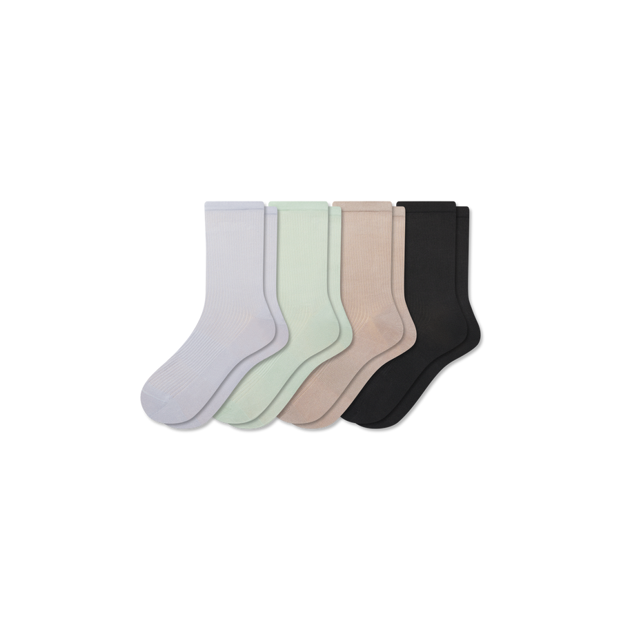 Women's Featherweight Rib Half Calf Sock 4-Pack - Classic Shift Fit