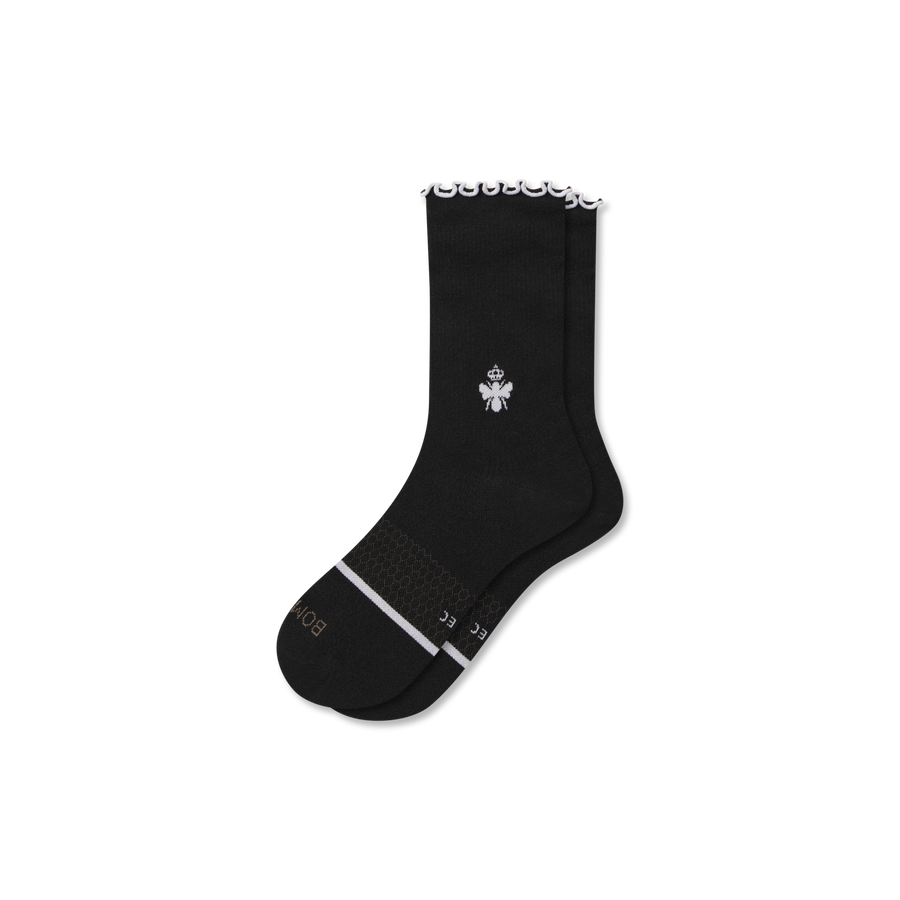 Women’s Ruffle Sport Half Calf Socks - Classic Run Rotation