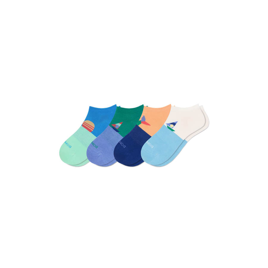Youth Lightweight Ankle Sock 4-Pack - Weekend Run Comfort
