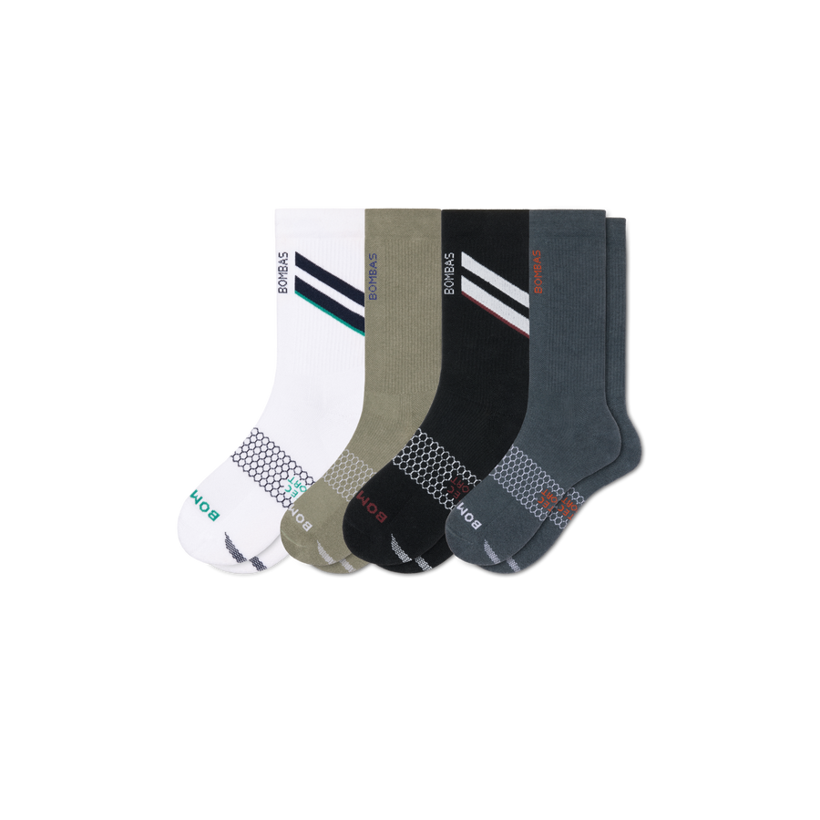 Men's All Sport Calf Sock 4-Pack - Everyday School Fit