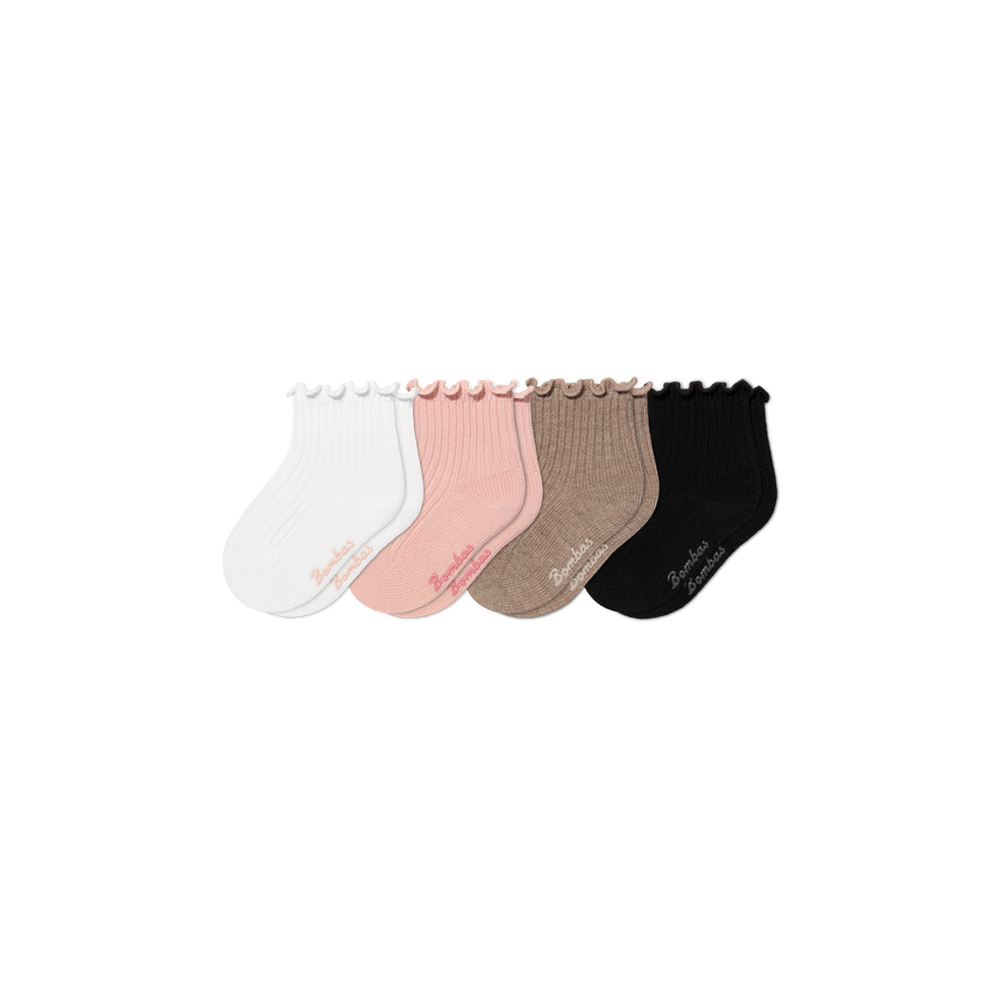 Baby Ruffle Rib Calf Sock 4-Pack (6-12 Months) - Cozy Ankle Fit