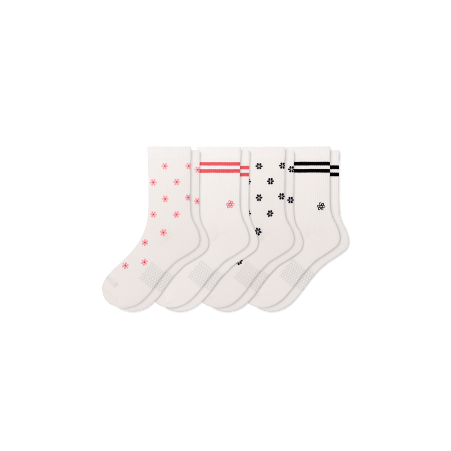 Women's Modern Rib Half Calf Sock 4-Pack - Cushion Ankle Pair