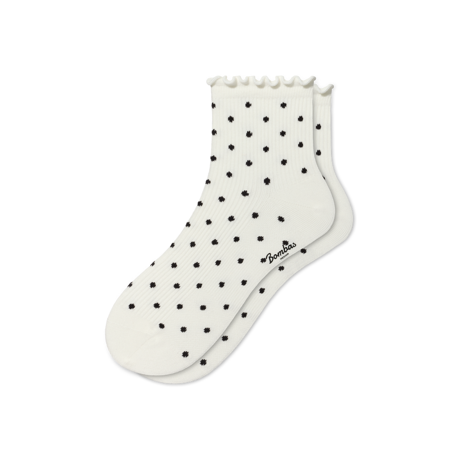 Women's Ruffle Rib Quarter Socks - Daily No Show Wear