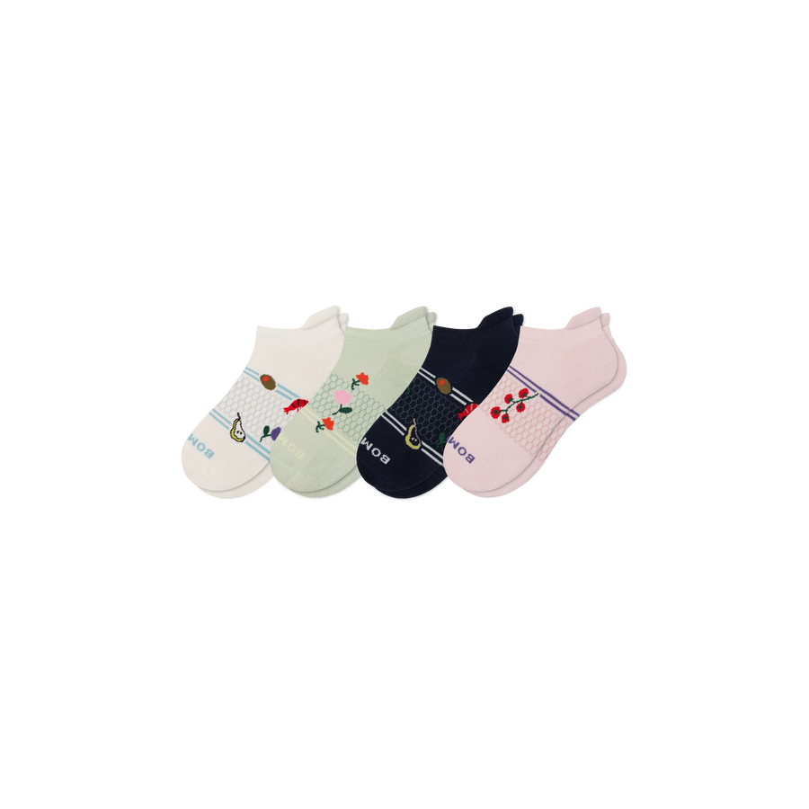Women's Dinner Party Ankle Sock 4-Pack - Run No Show Comfort