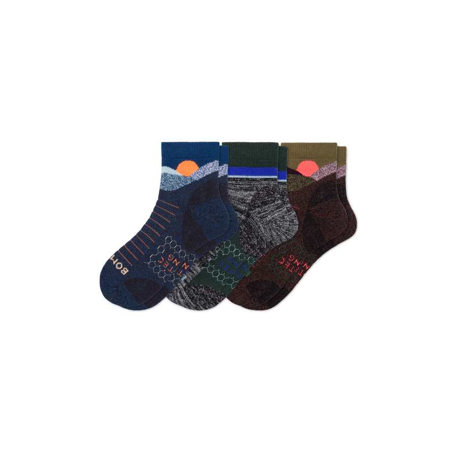 Men's Hiking Quarter Sock 3-Pack - Easy Lounge Wear