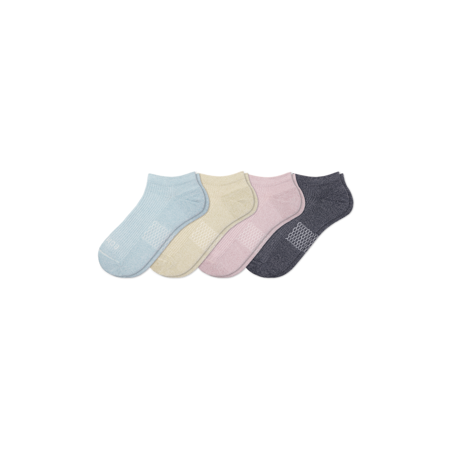 Women's Modern Rib Ankle Sock 4-Pack - Light Home Cushion