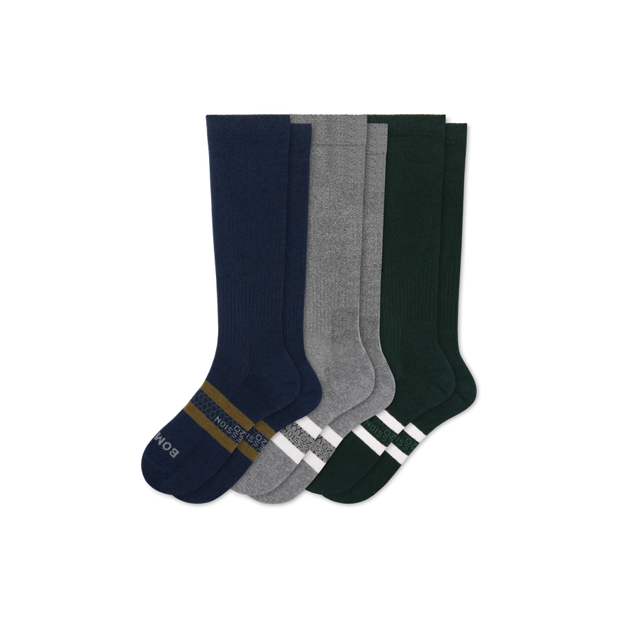Men's Everyday Compression Knee High Sock 3-Pack (15-20mmHg) - Support Hold