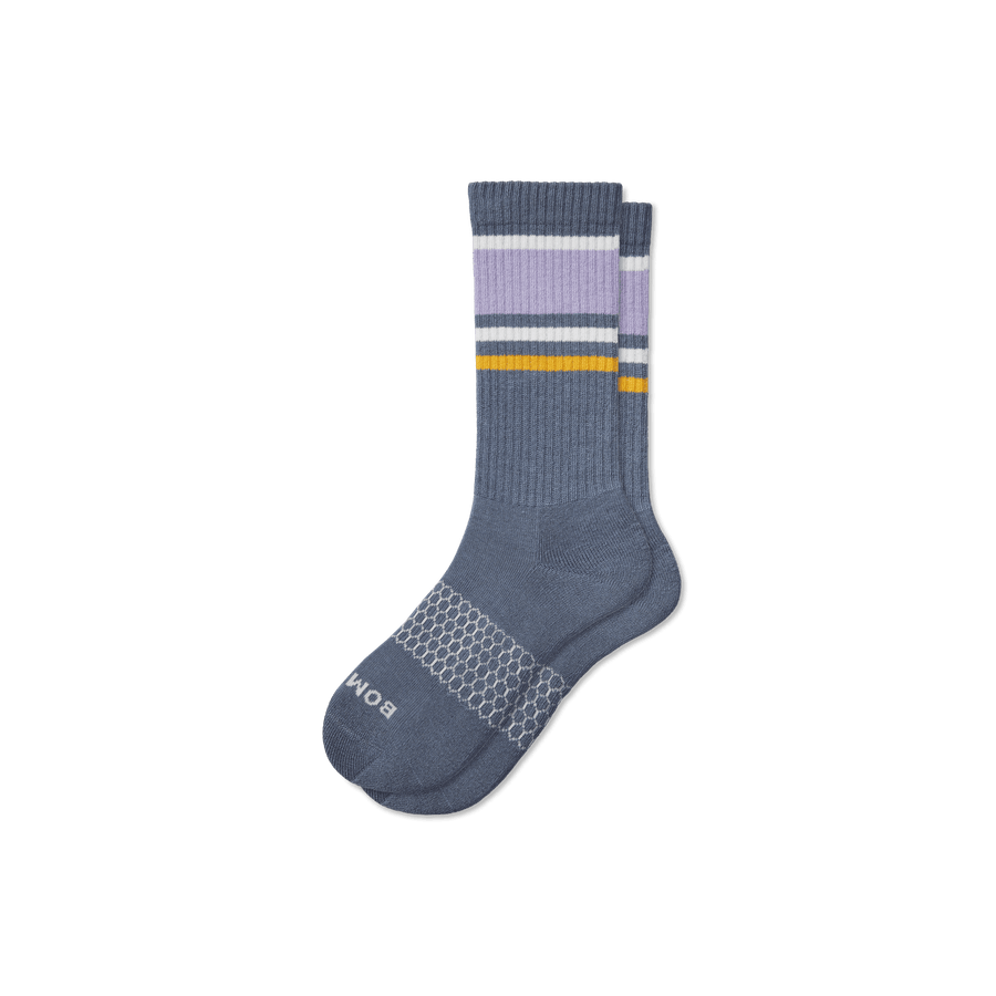Men's Stripes Calf Socks - Steady Shift Comfort