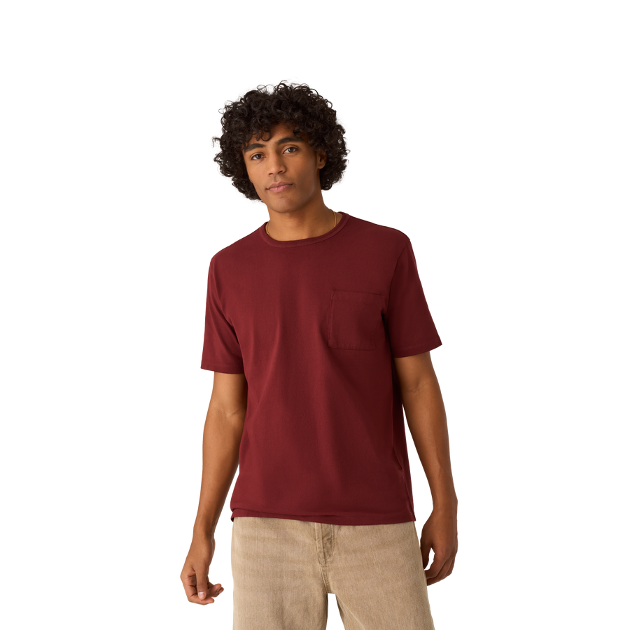 Men’s Premium Weight Pocket Crew Neck T-Shirt - Premium Travel Layer