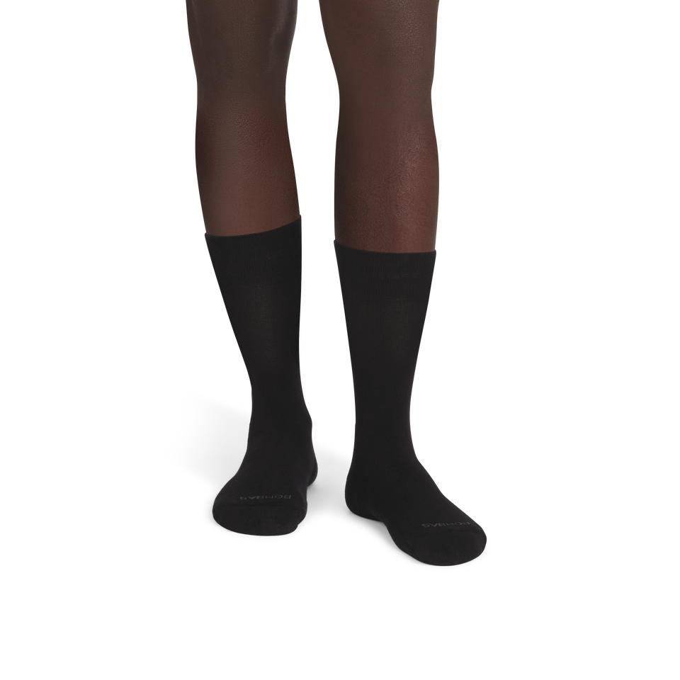 Dress Calf Socks - Black MO1 [7643]