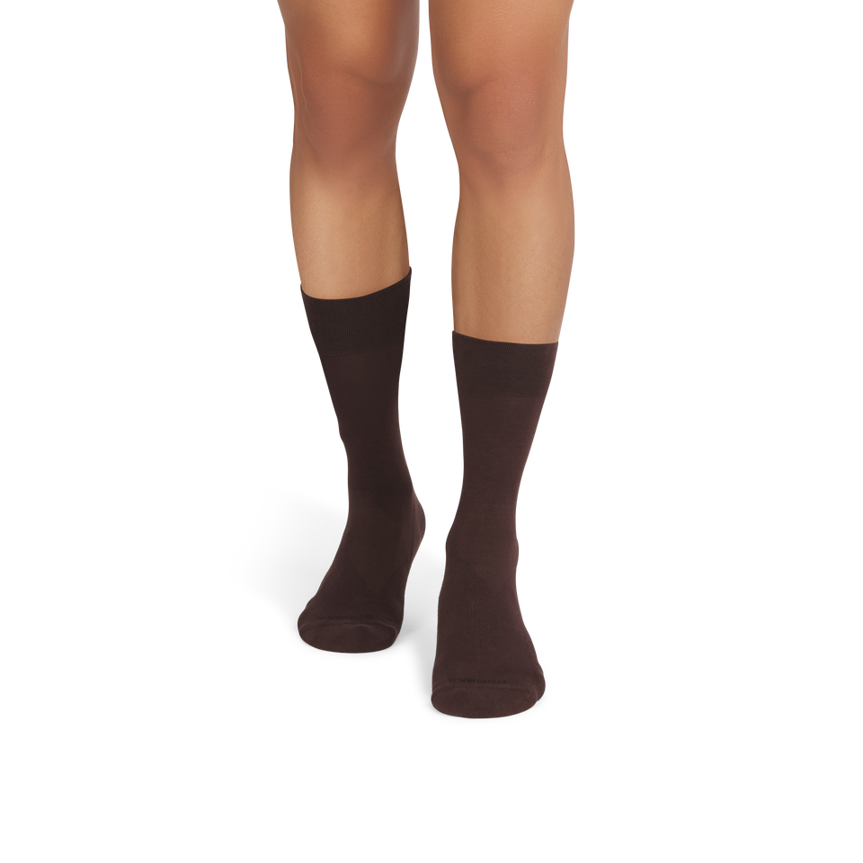 Dress Calf Socks - Walnut MO1 [7643]