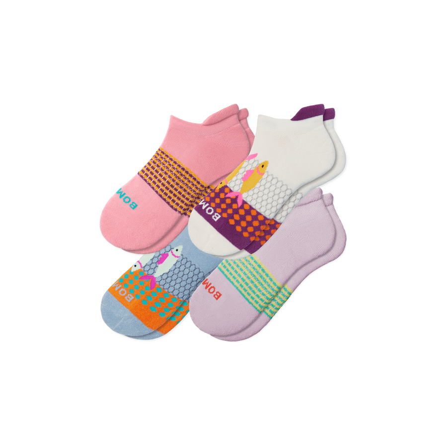 Women's Aquatic Ankle Sock 4-Pack - Cozy Ankle Move