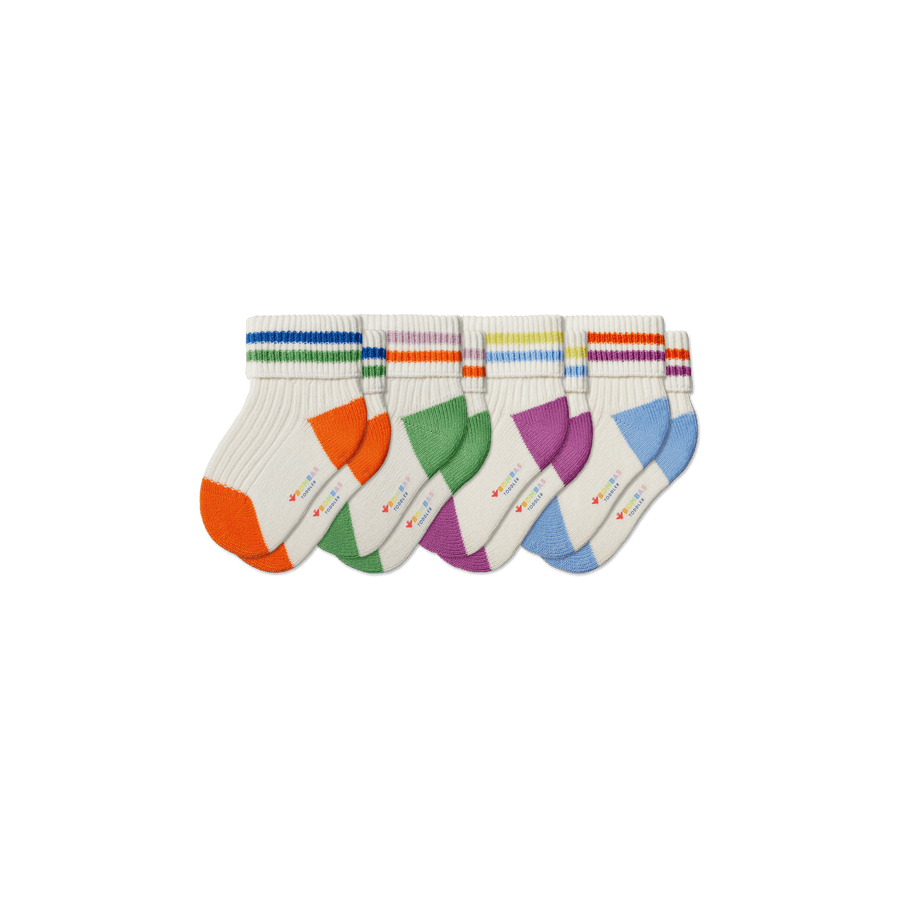 Toddler Pride Calf Sock 4-Pack - Soft Home Fit