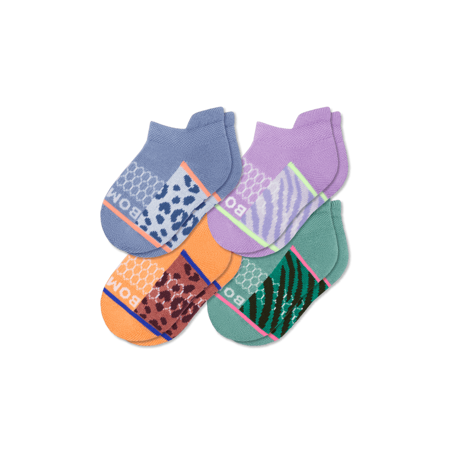 Toddler Wild Wear Ankle Sock 4-Pack - Active Crew Support