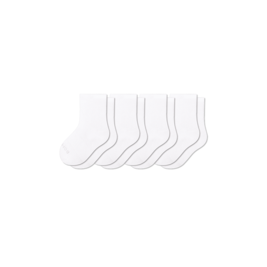 Junior Lightweight Calf Sock 4-Pack - Soft Crew Step
