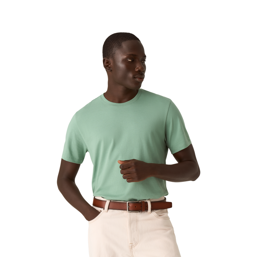 Men's Pima Cotton Crew Neck T-Shirt - Daily Weekend Ready