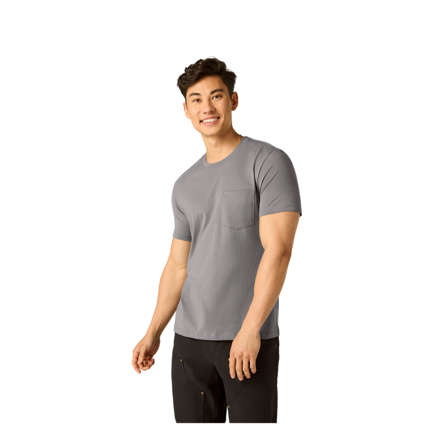 Men's Pima Cotton Pocket Crew Neck T-Shirt - Classic Crew Style