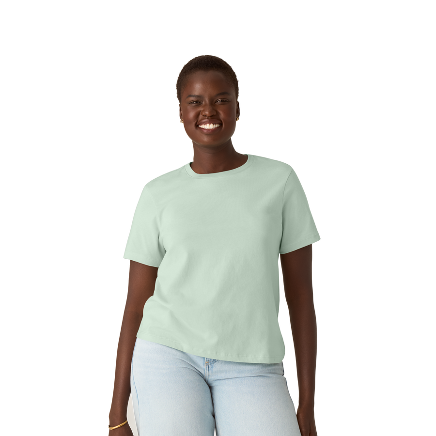 Women's Pima Cotton Crew Neck T-Shirt - Pima Crew Ready