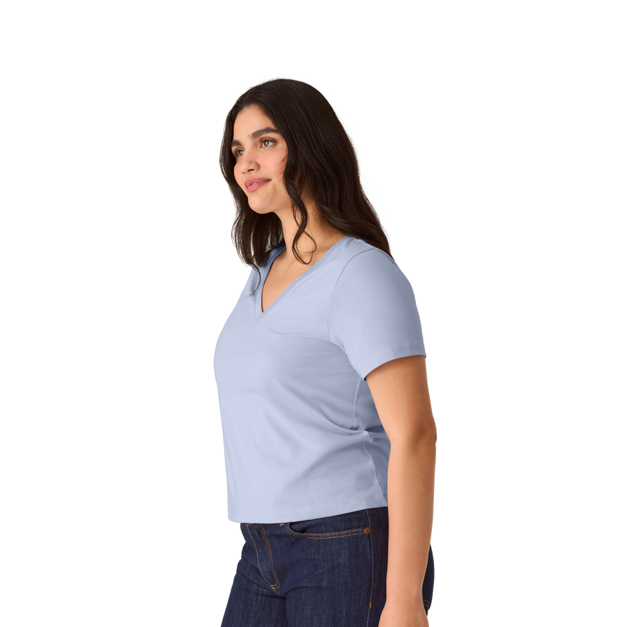 Women's Pima Cotton V-Neck T-Shirt - Soft Cotton