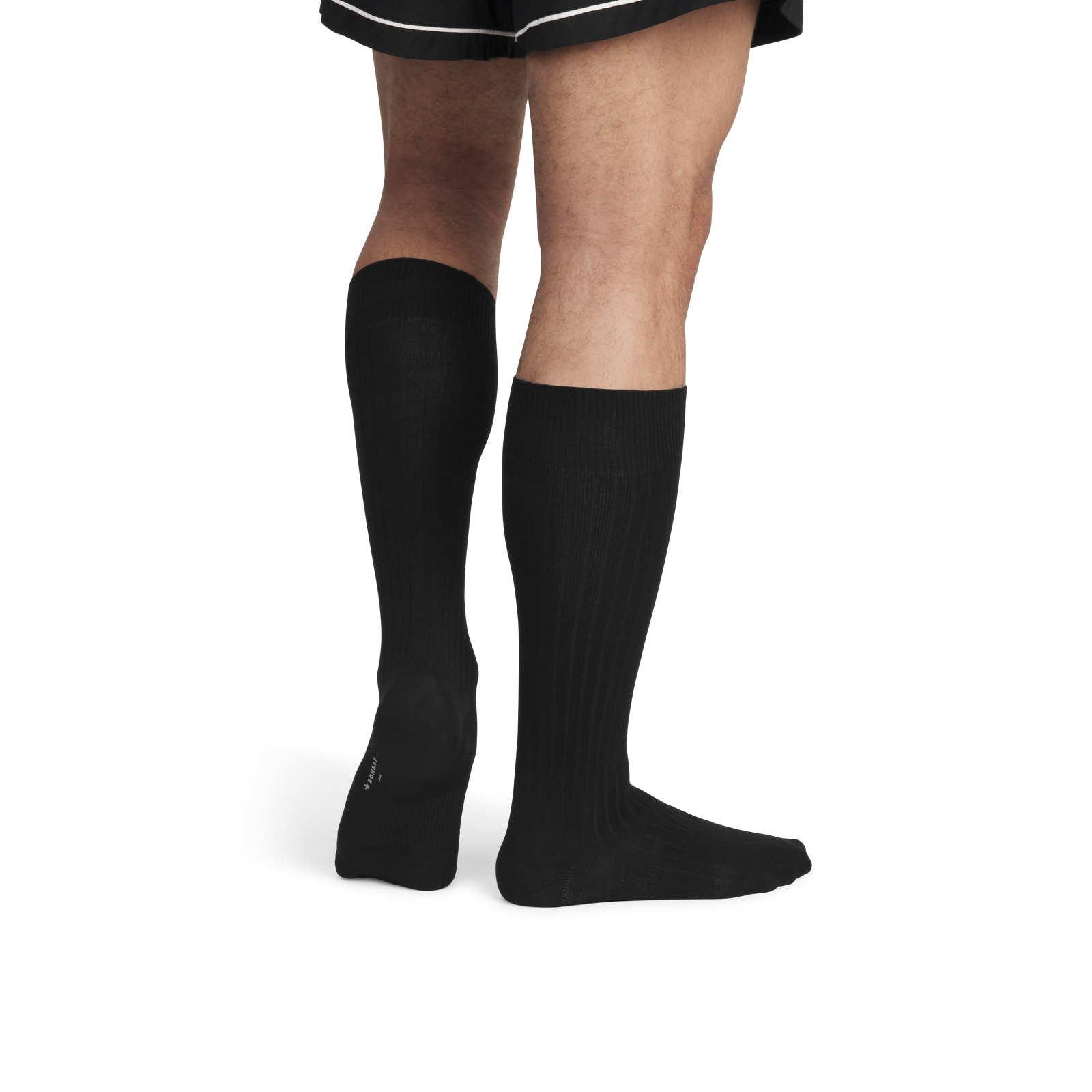 Ribbed Dress OTC Socks - Black MO2 [8806]