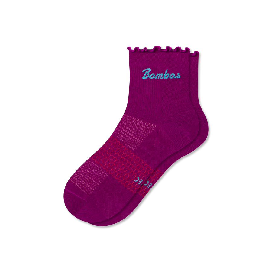 Women’s UltraLite Ruffle Sport Quarter Socks - Trail No Show Step