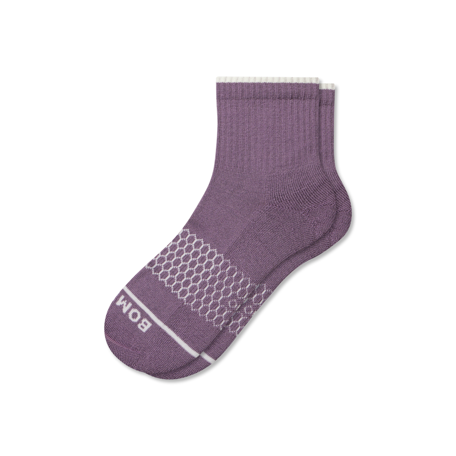 Women's Merino Wool Blend Quarter Socks - Breathable Comfort