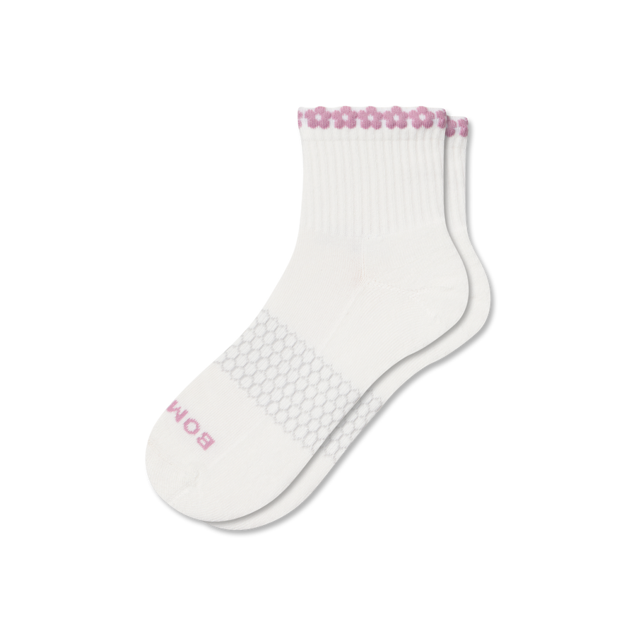 Women's Daisy Chain Quarter Socks - Outdoor Recovery Fit