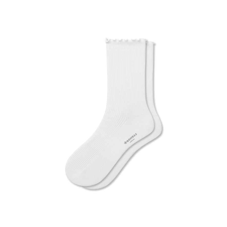 Women's Ruffle Rib Half Calf Socks - Easy School Move