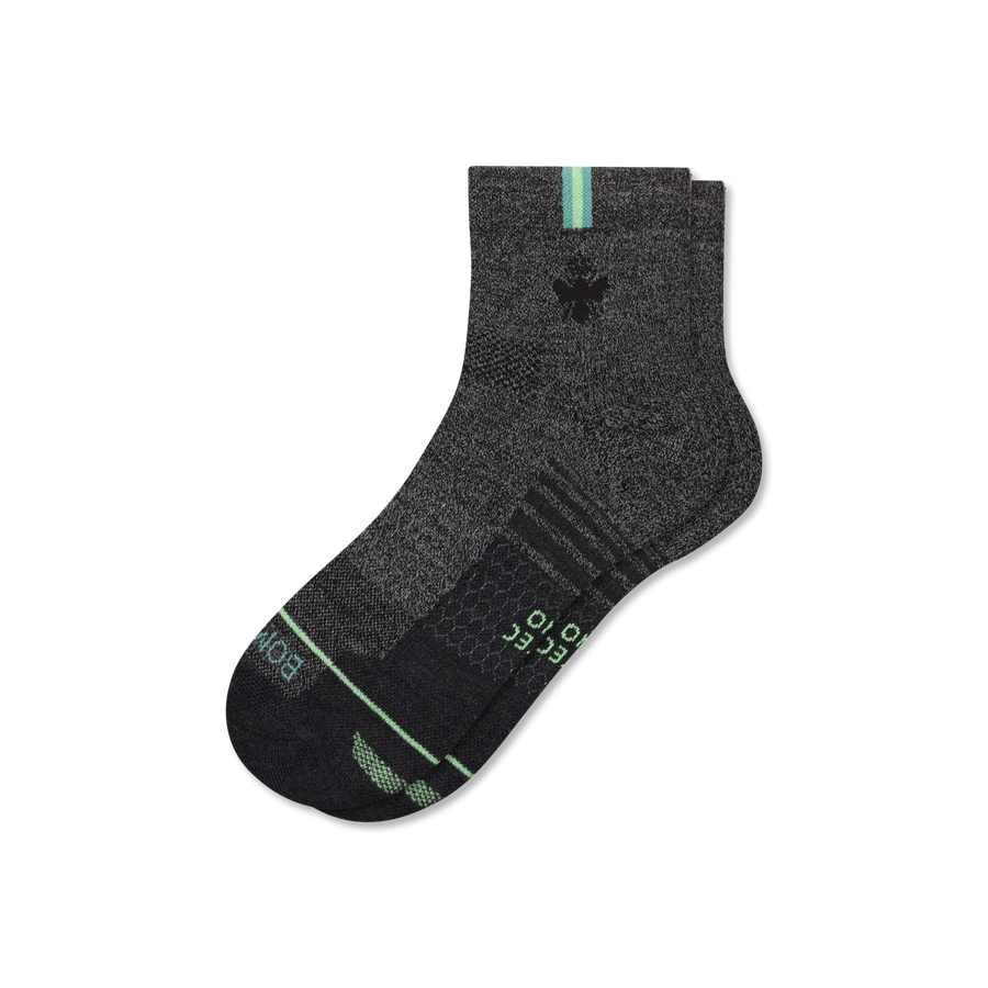 Women's Merino Wool Blend Run Quarter Socks - Smooth Recovery Comfort