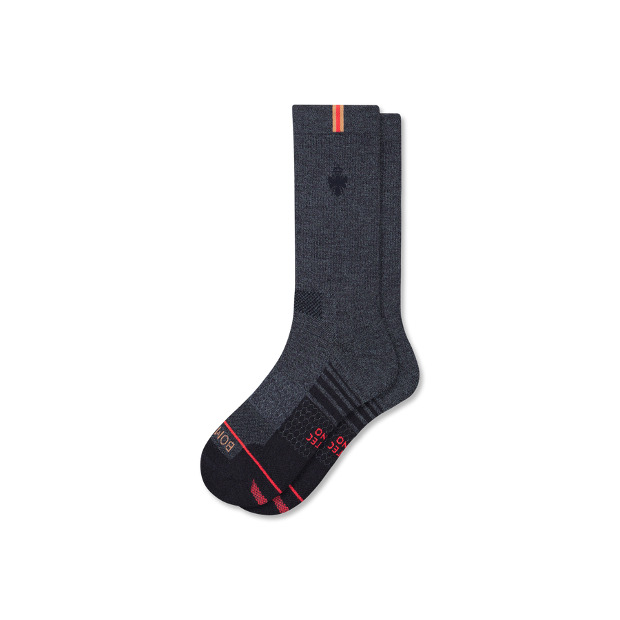 Men's Merino Wool Blend Run Calf Socks - Light Crew Wear