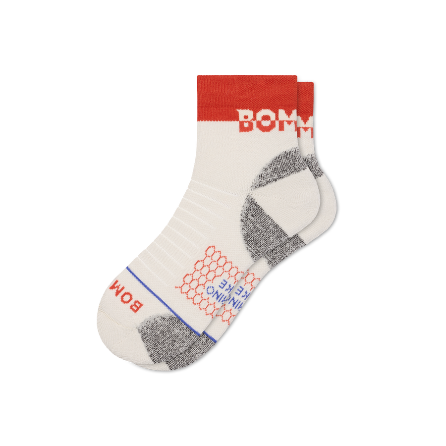 Men's Merino Wool Blend Hiking Quarter Socks - Weekend Crew Fit