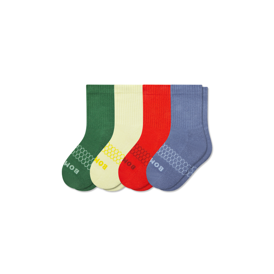 Junior Solids Calf Sock 4-Pack - Light Run Comfort