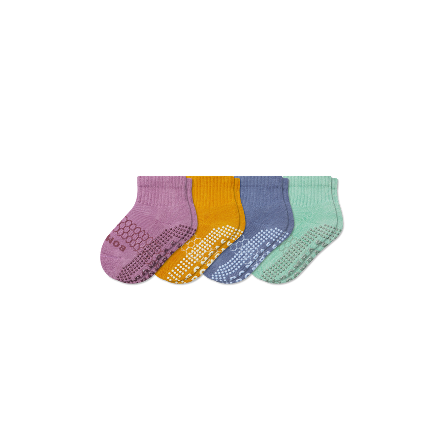 Toddler Solids Gripper Calf Sock 4-Pack - Light Everyday Fit