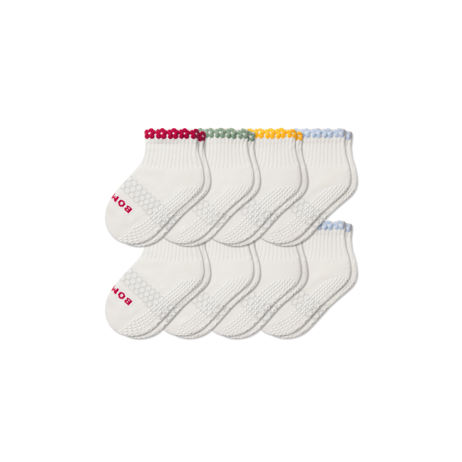 Toddler Daisy Chain Gripper Calf Sock 8-Pack - Smooth Run Rotation