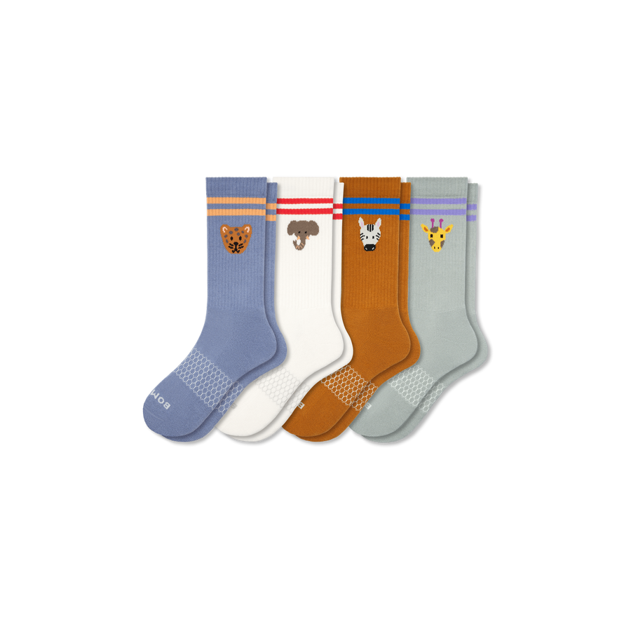 Women's Safari Stripe Calf Sock 4-Pack - Active Hike Step