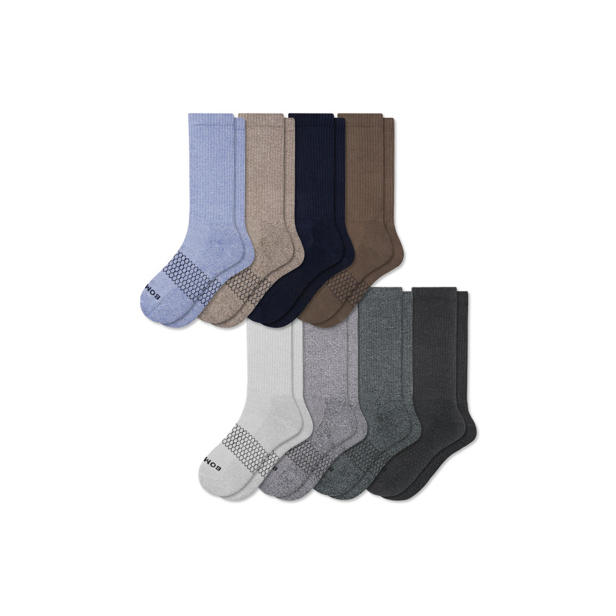 Men's Marl Calf Sock 8-Pack - Run Office Cushion