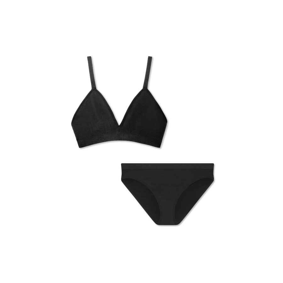 Women's Seamless Triangle Bralette + Bikini Pack - Light Studio Comfort
